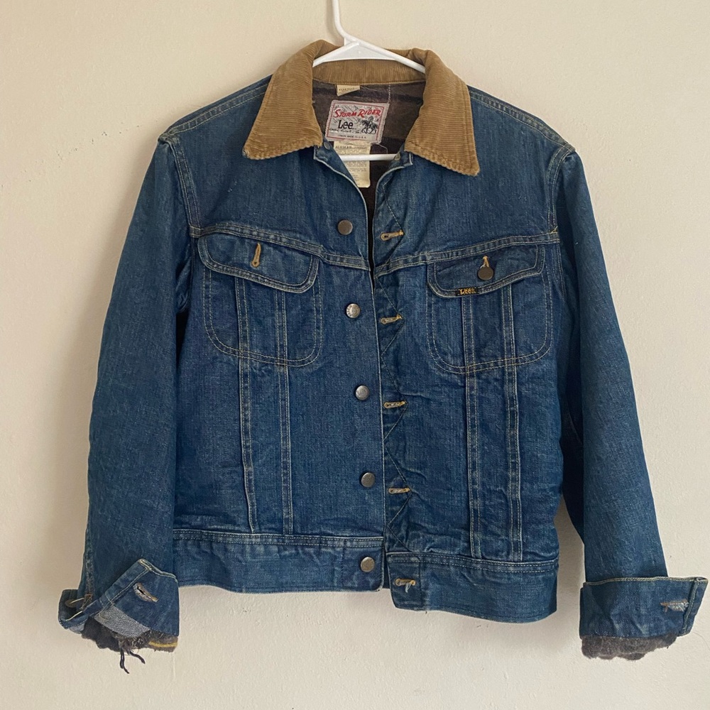 Vintage Lee Wool Blend Denim Jean Jacket Coat
